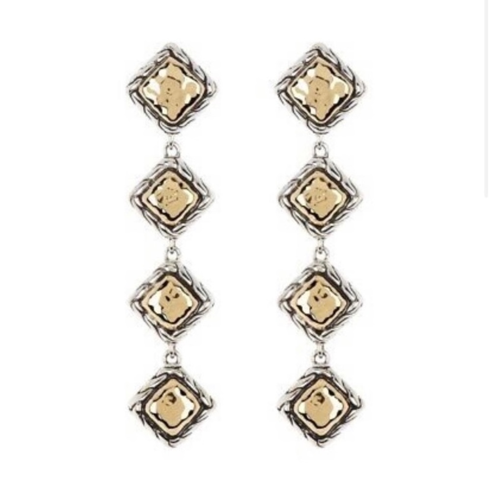 John Hardy Paul Four-Square Drop Earrings